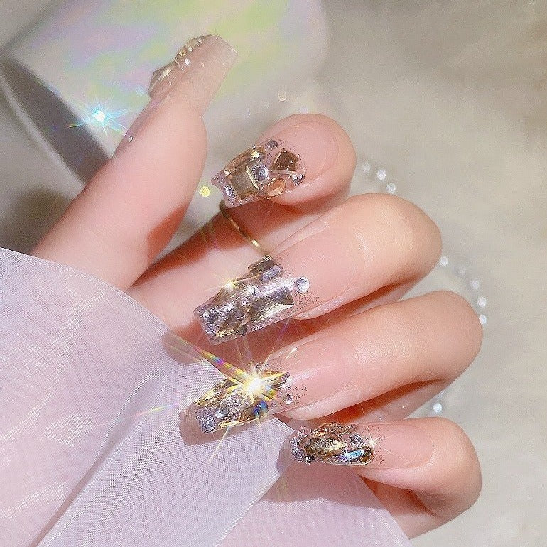 Manicure rhinestone with flat back DIY handmade nail