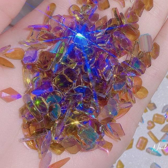 Manicure rhinestone with flat back DIY handmade nail