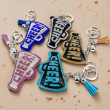 Cross-border creative sports meeting sports competition small souvenir korean velvet hot diamond cheer keychain bag accessories