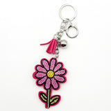 New arrival diamond-encrusted daisy keychain fashion tassel bag pendant cross-border hot-selling creative accessories