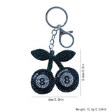 Korean velvet cherry number 8 keychain - lucky number theme, sweet style bag charm, backpack accessory