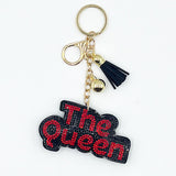 Hot diamond the queen keychain diamond-encrusted tassel bag pendant fashion girl jewelry pendant