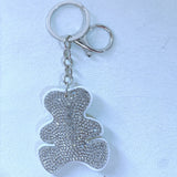 Cross-border hot-selling mini white bear keychain, ultra-light portable bag chain and trouser waist accessories, cute pet bag chain pendant