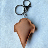 Ice cream colorful tube leather full diamond keychain pendant korean velvet hot diamond dessert theme luggage accessories