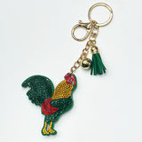 New arrival diamond-encrusted big cock keychain creative bag pendant tassel metal fashion accessories cross-border hot sale