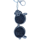 Cross-border exclusive: camellia eyeglass keychain - korean velvet, japanese retro style, exquisite & artistic bag charm
