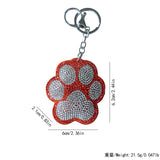 Hot-selling cross-border european and american creative cartoon bear paw hot diamond keychain japanese and korean fashion versatile jewelry bag pendant