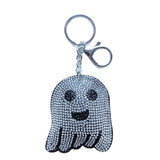 Korean velvet ghost keychain - halloween themed fun & quirky bag charm for lovers