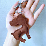 Cross-border christmas diamond-encrusted non-woven keychain pendant cartoon cute elk women's bag pendant exquisite gift
