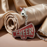 Cross-border creative sports meeting sports competition small souvenir korean velvet hot diamond cheer keychain bag accessories