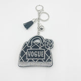 Cross-border hot-selling letter full diamond bag keychain fashion girl rhinestone tassel pendant hot diamond clothing accessories