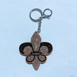 Classic crow heart wind flower keychain dark punk pants chain waistband gear metallic bag pendant
