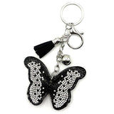 New arrival diamond-encrusted butterfly keychain fashion tassel bag pendant cross-border hot-selling creative accessories