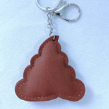Cross-border in stock childlike shit keychain korean velvet hot diamond bag decoration funny creative key accessories