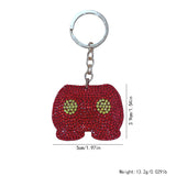 Korean velvet peach keychain - funny & quirky gift - fun & creative bag charm/school bag accessory
