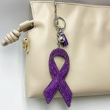 Large diamond-studded ribbon keychain fashion tassel bag charm - cross-border hot seller