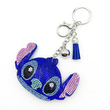 Rhinestone stitch keychain cartoon pendant cute tassel bag packaging decoration fashion girl gift