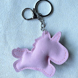 Cross-border korean velvet unicorn hotfix rhinestone keychain - multi-purpose bag charm for backpacks, luggage, and more - ultra-lightweight