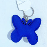New arrival aliexpress hot selling two-color butterfly small gift flannel hot diamond eye bag pendant export keychain