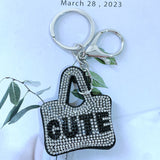 Mini cute bag keychain - ultra-lightweight & portable mini bag chain accessory - belt buckle charm - super sparkly hot seller
