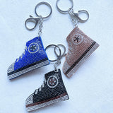 Korean velvet canvas shoe keychain - trendy accessory for students, sneaker fan peripherals, backpack charm