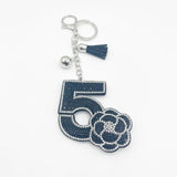 New arrival creative hot diamond small fragrant keychain hot pendant picture inlaid diamond camellia bag hanging ornament