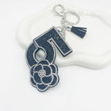 New arrival creative hot diamond small fragrant keychain hot pendant picture inlaid diamond camellia bag hanging ornament