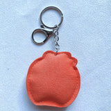 Cross-border exclusive pumpkin keychain korean velvet hot diamond vegetable and fruit bag hanging halloween theme key chain