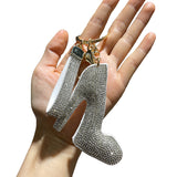 New arrivalfashion high heels korean velvet hot diamond bag pendant fashion women's shiny keychain car pendant