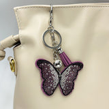 New arrival diamond-encrusted butterfly keychain fashion tassel bag pendant cross-border hot-selling creative accessories