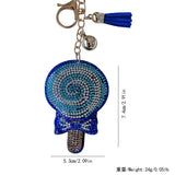 Cross-border korean velvet hot diamond velvet bag pendant lollipop diamond keychain tassel keychain wholesale