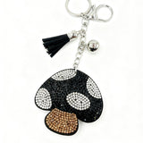 Fashion hot diamond mushroom keychain bag pendant tassel classy sense of light luxury decorative pendant