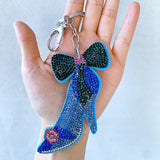 New arrivalfashion high heels korean velvet hot diamond bag pendant fashion women's shiny keychain car pendant