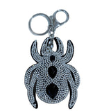 Halloween dark style spider keychain korean velvet hot diamond luggage accessories bag accessories wholesale