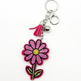 New arrival diamond-encrusted daisy keychain fashion tassel bag pendant cross-border hot-selling creative accessories