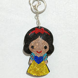 2026 hot-selling european and american new arrivals: korean velvet rhinestone ice princess series keychains, bag charms, and accessories