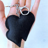 Cross-border hot-selling korean velvet diamond-encrusted heart and star bag charm, double heart sparkling car pendant wholesale
