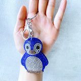 Cross-border penguin hot diamond keychain korean velvet diamond-encrusted antarctic animal pendant cute cartoon bag accessories
