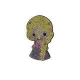 2026 hot-selling european and american new arrivals: korean velvet rhinestone ice princess series keychains, bag charms, and accessories