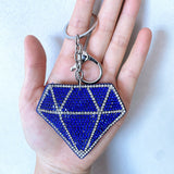 Cross-border hot-selling korean velvet diamond-encrusted women's bag pendant fashion sparkling rhinestone leather velvet keychain
