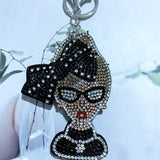 Cool girl bows avatar keychain korean velvet sweet cool style bag pendant stylish pants chain pendant