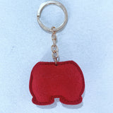 Korean velvet peach keychain - funny & quirky gift - fun & creative bag charm/school bag accessory