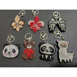 Korean velvet panda lamb bear hot diamond keychain cute pet zodiac shape healing luggage pendant cross-border