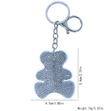 Cross-border hot-selling mini white bear keychain, ultra-light portable bag chain and trouser waist accessories, cute pet bag chain pendant