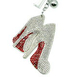 Diamond-studded high heel keychain - european & american style tassel metal charm - bag accessory - cross-border hot seller
