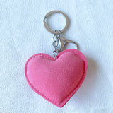 Factory direct wholesale creative heart hope bag charm keychain korean velvet hotfix rhinestone keyring fashion bag accessories