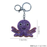 Octopus keychain, korean velvet multi-claw pants chain pendant, smart ocean style luggage accessories
