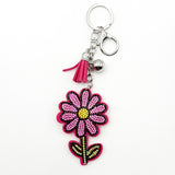 New arrival diamond-encrusted daisy keychain fashion tassel bag pendant cross-border hot-selling creative accessories