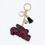 New arrival hot diamond the queen keychain diamond-encrusted tassel bag pendant fashion girl jewelry pendant