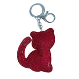 Spotted cat keychain korean velvet hot diamond cute animal key chain creative cartoon childlike fun luggage pendant wholesale